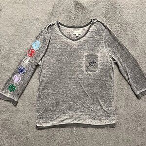 Koolaburra by Ugg Marvel Avengers Women's 3/4 Sleeve Distressed T-Shirt Small